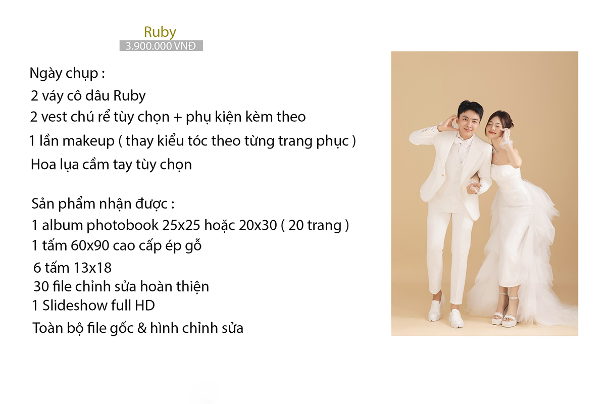 Album ảnh cưới Hàn Quốc studio với phông nền đơn sắc tối giản