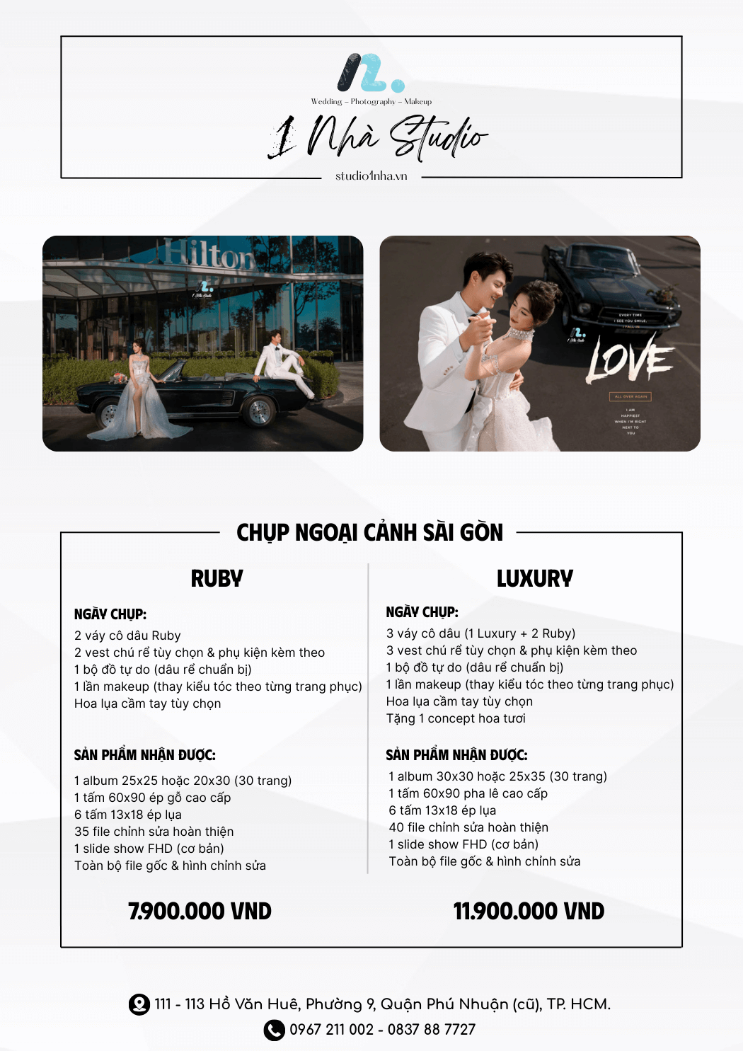 Gói chụp ngoại cảnh tại Sài Gòn chi phí chỉ từ 7 triệu
